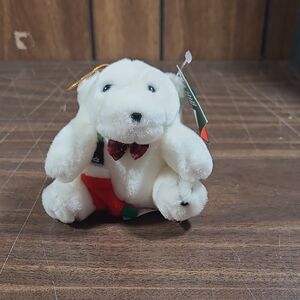 Coca Cola Polar Bear Christmas Ornament Stocking & Bow Tie